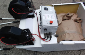 Stream barge electrofishing system